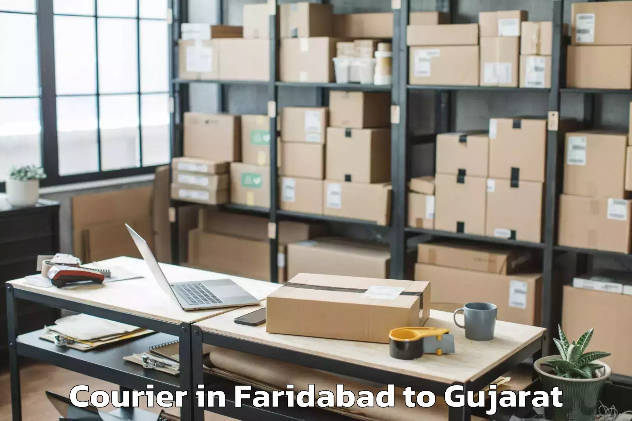 Leading Faridabad to Bagasara Courier Provider